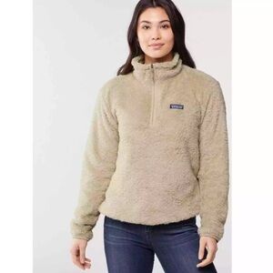 Patagonia Women’s Los Gatos Quarter-Zip Fleece Pullover El Cap Khaki Large New